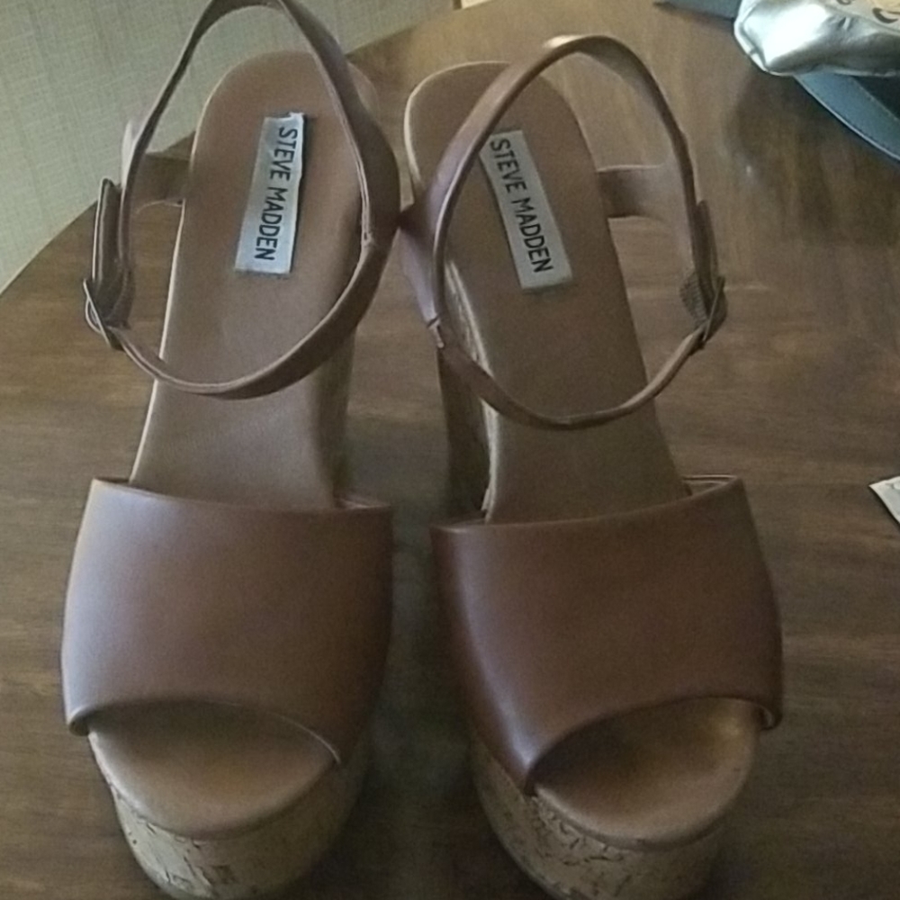 Steve Madden cork platform sandals
